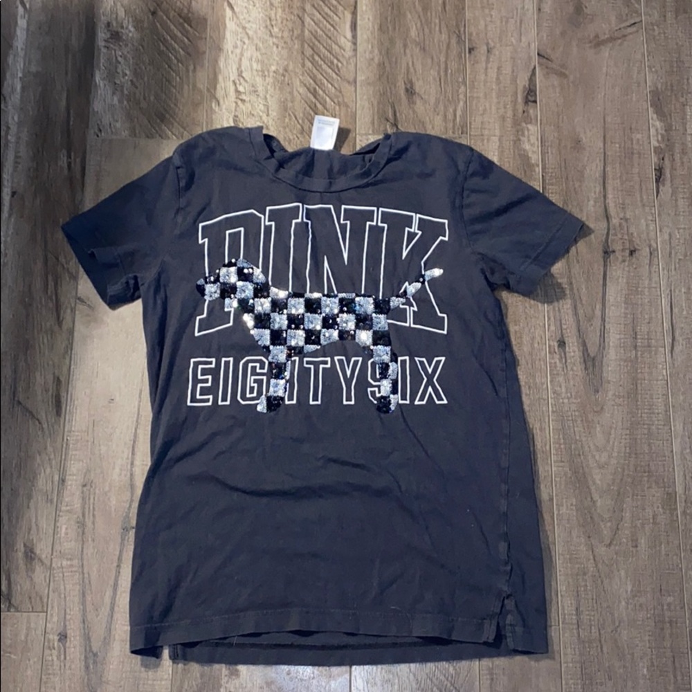 Pink glitter tee shirt